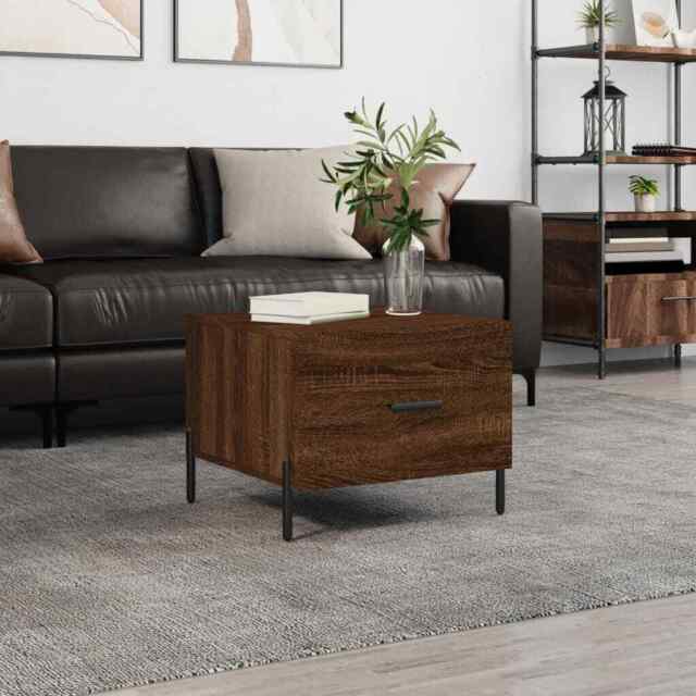 Coffee Table Brown Oak 50x50x40 cm Engineered Wood vidaXL Coffee Table Brown Oak 50x50x40 cm Engineered Wood vidaXL