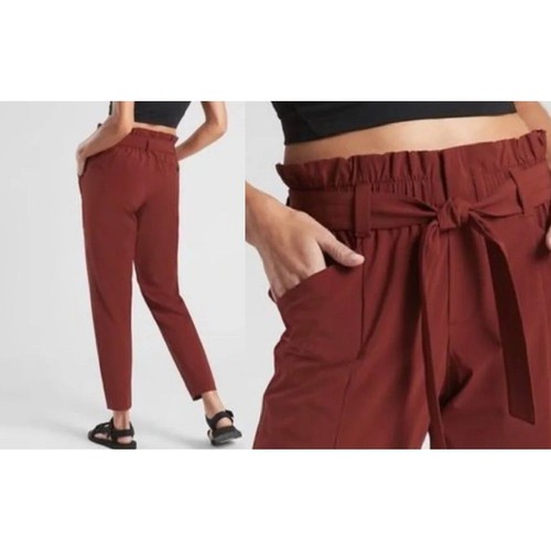 Athleta Damen Skyline Hose Gürtel Taille Cognac Braun Gr. 12 NEU - Bild 14 von 14