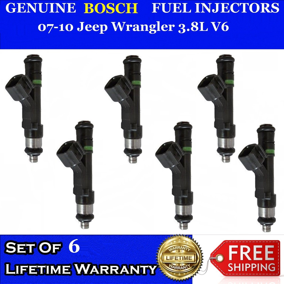 GENUINE Bosch Fuel Injector Set - Remanufactured Upgrade For 4.0L V6 Ford Explorer/Navajo
