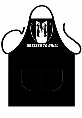 HERREN, DAMEN, SCHWARZ NEUHEIT BBQ SCHÜRZE, ''''JAMES BOND THEMA GEKLEIDET ZUM GRILLEN'''' ALS ERWACHSENE