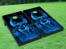 Skeleton skull Soul Cornhole Board Wrap LAMINATED Wraps Decals Vinyl skin 21-3