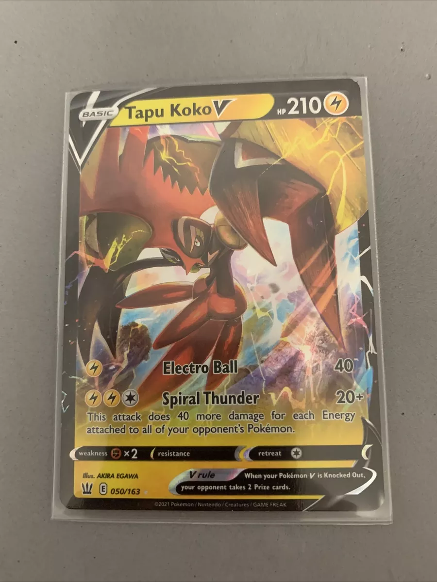 Tapu Koko V 050/163 Battle Styles Full Art Ultra Rare Pokemon Card Min