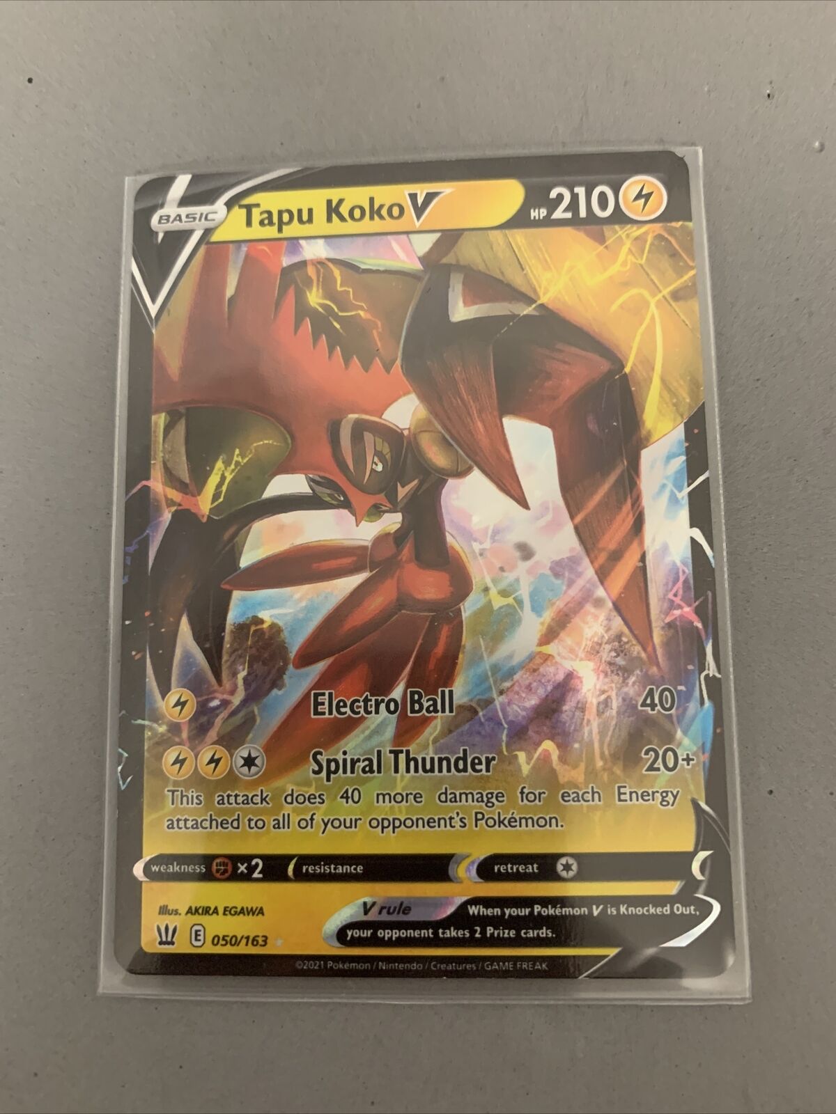 Check the actual price of your Tapu Koko V 050/163 Pokemon card