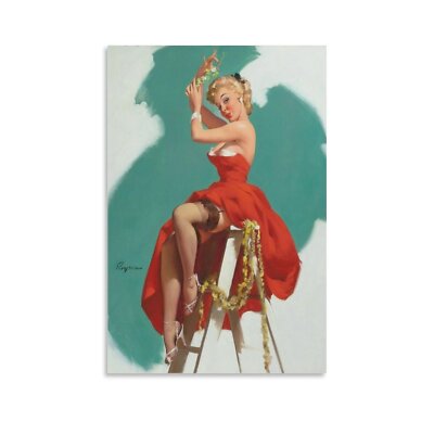 Pinup Girl - A Put-Up Job 1955 Canvas Art Wall Painting Poster Print