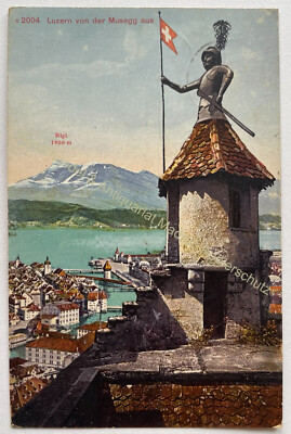 Luzern Von der Musegg aus; ungelaufen ca. 1910 