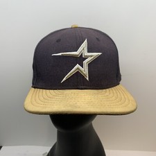 Houston Astros New Era 59Fifty Cooperstown Collection Hat 7 3/8 Faded Bk Gold