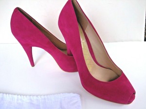 fuschia pink suede shoes