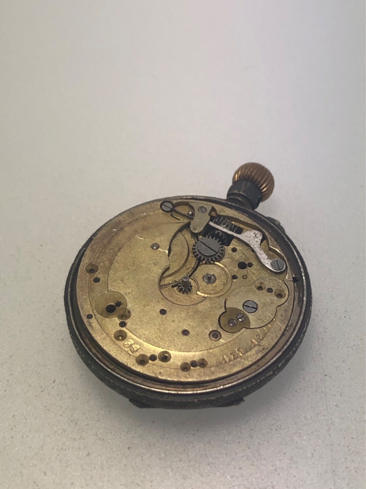 ANTIQUE SOLID SILVER POCKET WATCH CASE/MOVEMENT B… - image 1