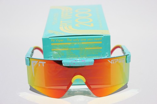 Gafas de sol PIT VIPER The Playmate 2000 polarizadas azul/naranja espejo NUEVO - Imagen 6 de 8