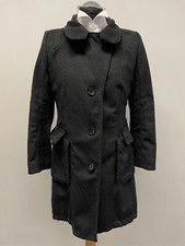 Gil Bret Ladies Long Overcoat Wool Blend In Charcoal Size 14 Vgc