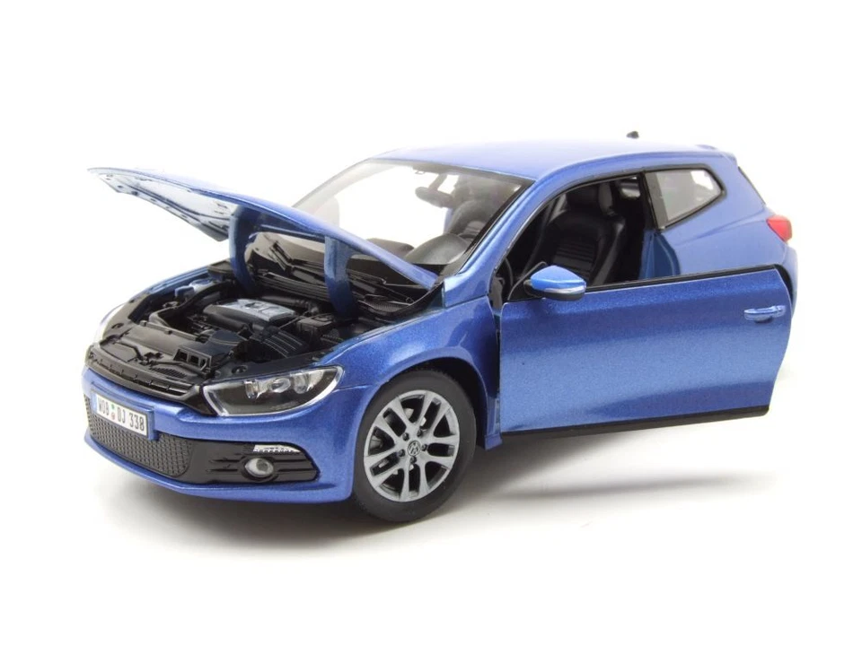 VW Scirocco 3 2009 Blu Metallizzato Modellino 1:24 Welly - Immagine 4 di 4