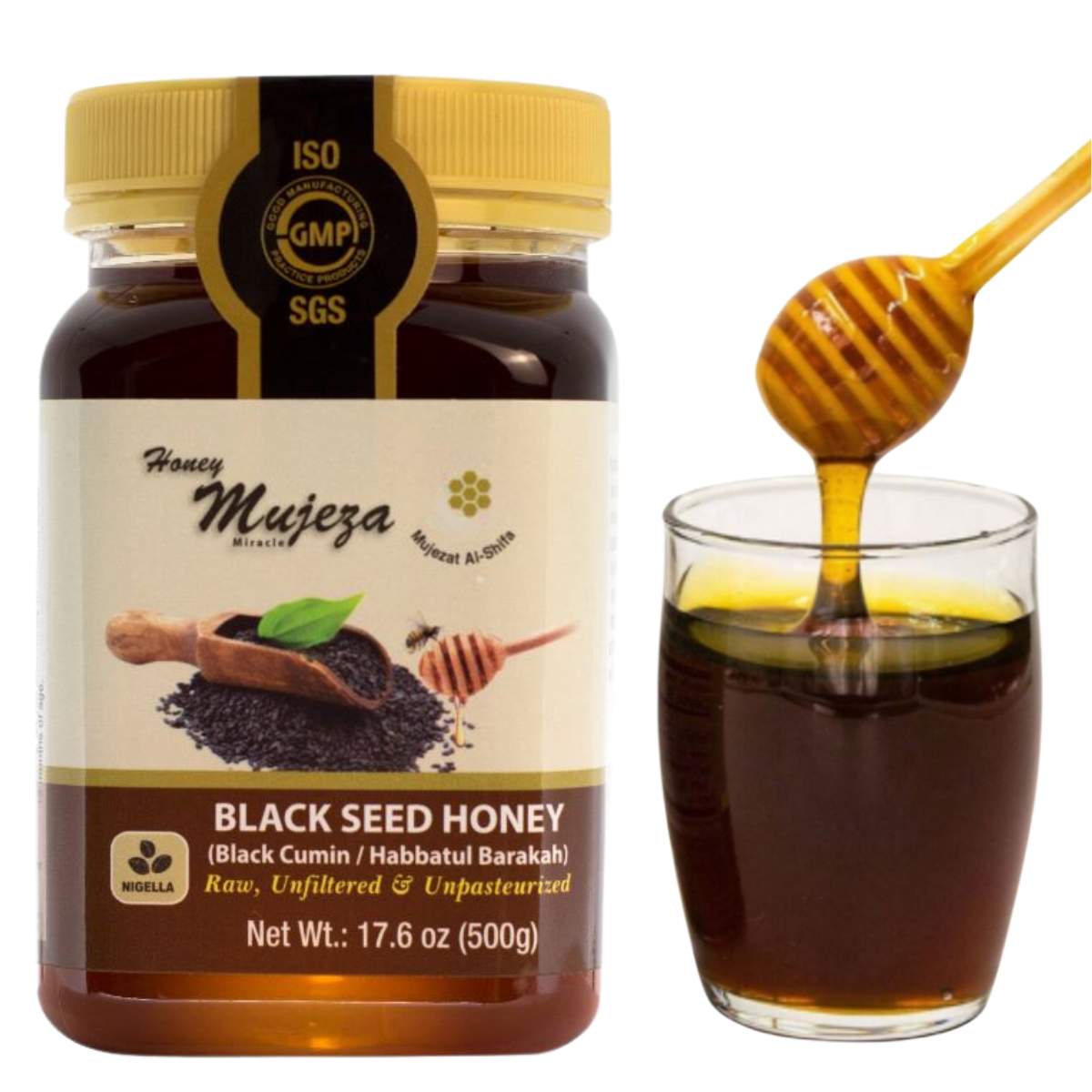 Mujeza Black Seed Honey 100% Natural Not Mixed with Oil or Powder