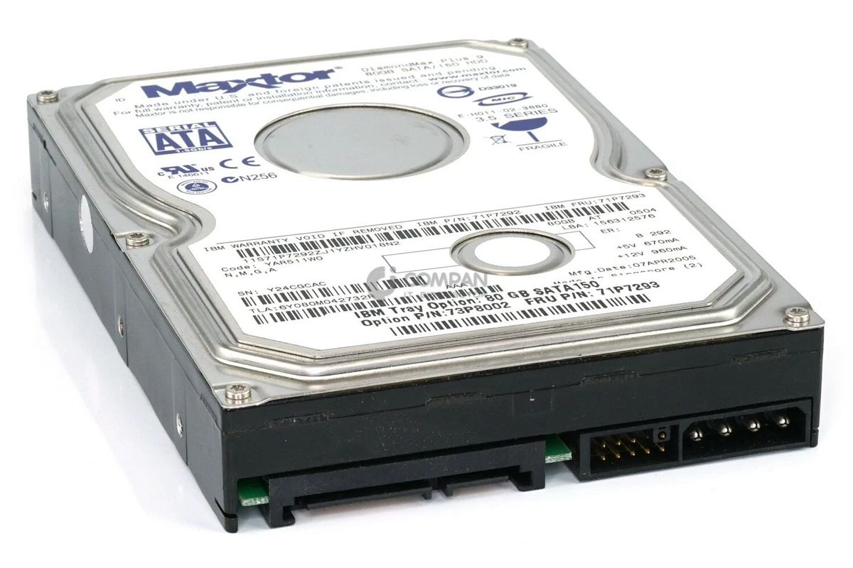 71P7293 IBM HARD DRIVE 80GB 7.2K 3.5 SATA | eBay