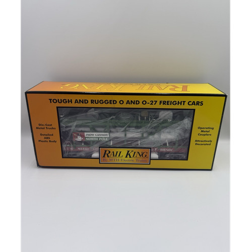 Cañón de nieve Rail King by MTH Christmas Fire Car calibre O North Pole #30-79542 | Zustand: New