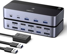 UGREEN DisplayPort KVM Switch 2 PC 2 Monitore...