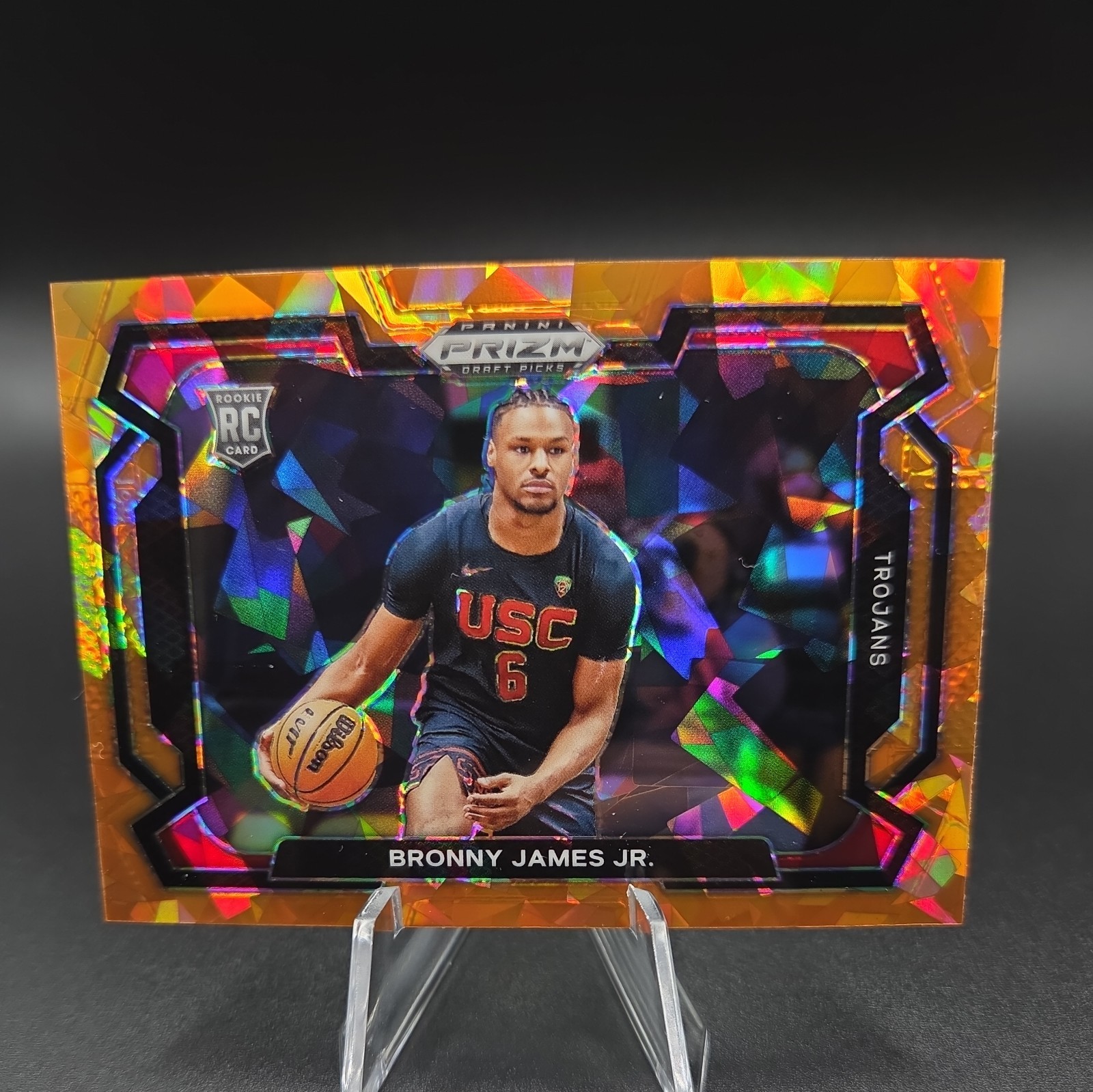 2024 Panini Prizm Draft Picks Variation Orange Ice Bronny James Jr (RC) No 86