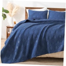 Quilts King Size Bedding Sets, Navy Blue King 106" x 96" 02-navy Diamond 