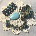 Vintage Faux Turquoise Costume Jewelry Lot / Pretty!