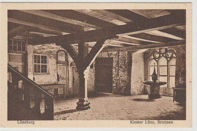 Postcard Lüneburg - monastery Lüne, fountain - ###g