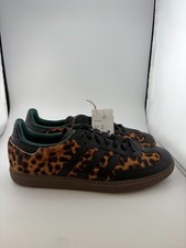WORN Adidas Samba OG Black Green Leopard JI2735 Size 7W NO BOX
