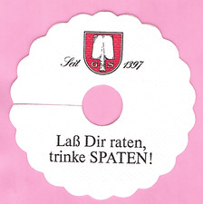 Pilsdeckchen Tropfdeckchen Spaten 1x