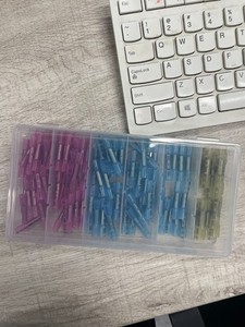 110pcs Heat Shrink Butt Wire Splice Connectors Crimp Terminals AWG 22-10 Gauge
