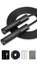 Weighted Jump Rope for Men Women 1.5LB - Alloy Steel Handles, Speed Skipping