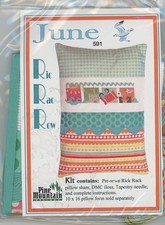 Pine Mountain Ric Rac Row June Pillow Sham Counted Cross Stitch KIT
