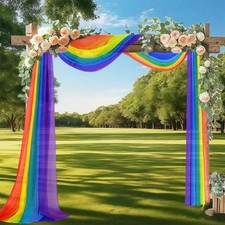 Voile Querbehang Bunte Vorhang Freihandbogen Gardinenschals Wohnzimmer Modern