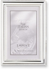Elegant Silver-Plated 8x10 Photo Frame with Beaded Edge - 12.5