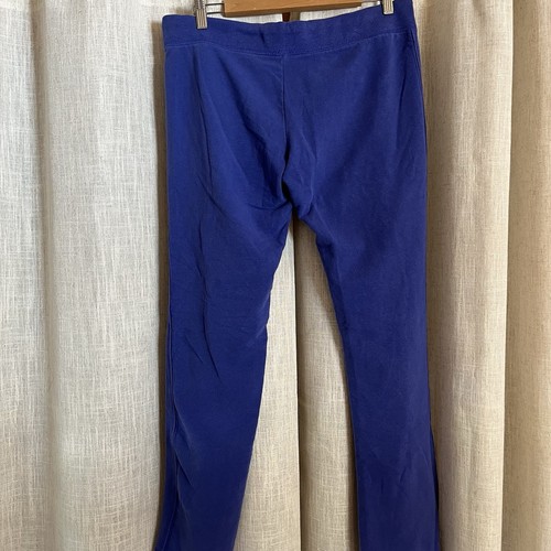 Y2K Aeropostale Flare Leg Sweatpants L Blue Logo Fleece Comfort Casual Stretch - Picture 3 of 10