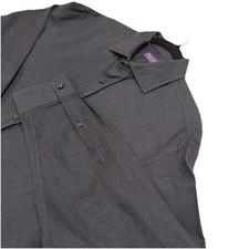 Ralph Lauren Purple Label Navy Cotton Button Down Dress Sport Shirt Italy