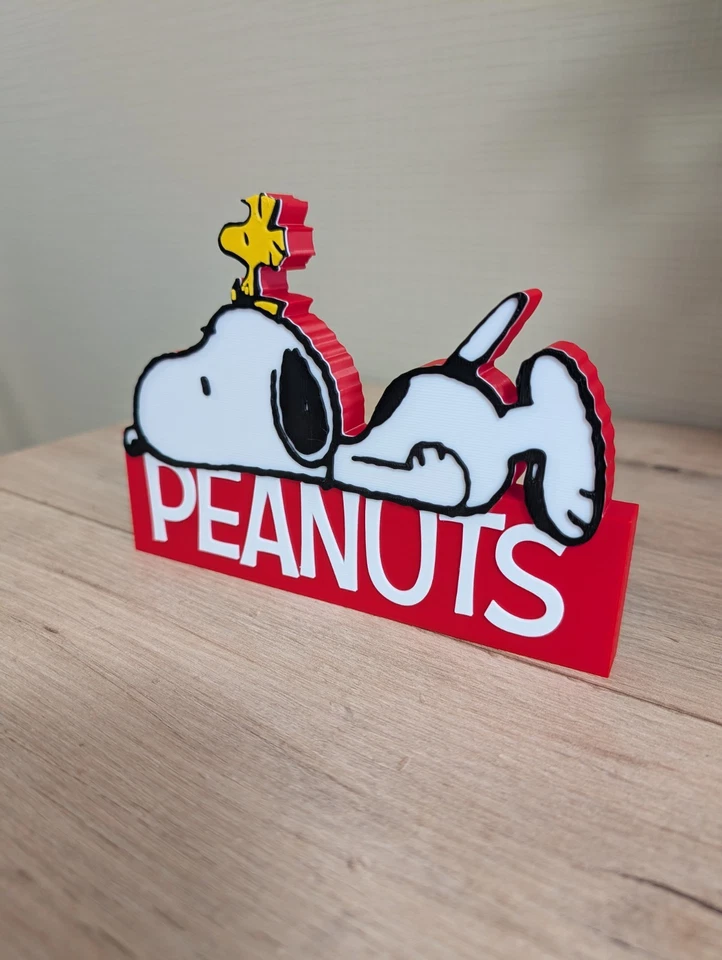 Peanuts Snoopy Woodstock Logo Décoratif 17x12cm - Photo 3/4
