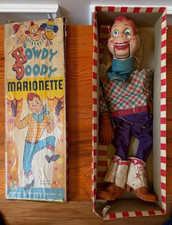 Howdy Doody 16" Marionette Box Peter Puppet Playthings 1950's Complete 