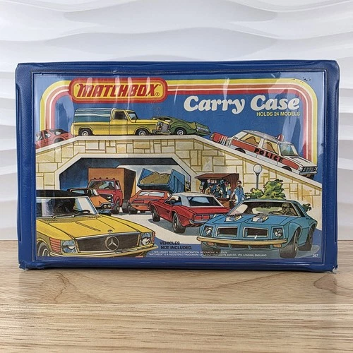 Matchbox Carry Case Original Blue Trays 24 Car Storage Box Vintage 1978