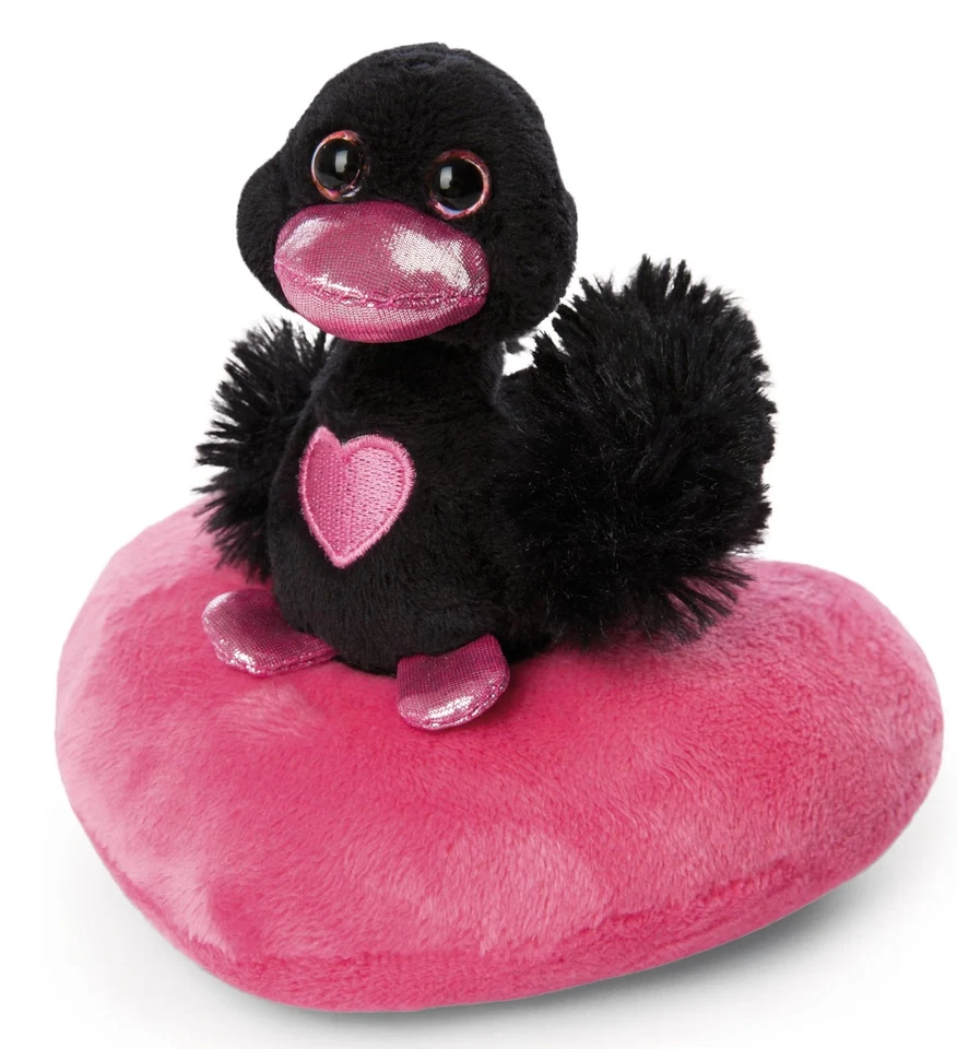 Nici Kuscheltier Love Classic, Schwan schwarz auf Herz 10 cm - Bild 2 von 4
