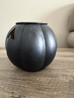 Pottery Barn Jack-O-Lantern Candle Holder Metal Black Pumpkin 5.5 In Adorable — photo 3