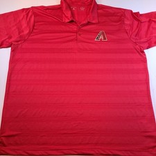 Arizona Diamondbacks Polo Shirt Men's 2XL Red Antigua MLB Golf Performance