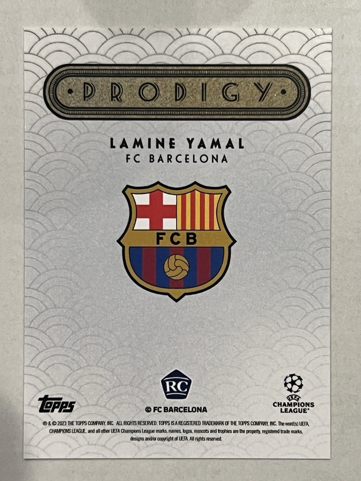 Topps 2023-24 Deco UEFA Club Competitions Prodigy Lamine Yamal RC Barca view 2