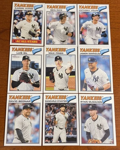2026 Topps Heritage Yankees (9) Card Team Lot Aaron Judge Ben Rice