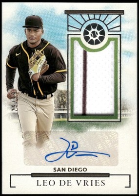 2024 Panini Boys of Summer #PMS-LDV Leo De Vries Material Signatures #/99