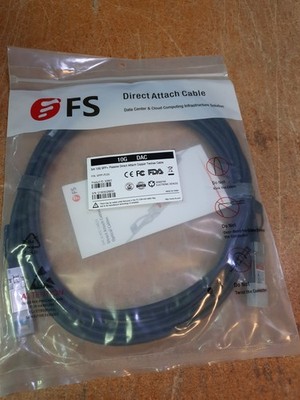 FS 10G DAC Cable 5M 10G SFP+ SFPP-PC05 30863 Passive Direct Attach Copper Twinax