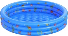 Garden Round Inflatable Baby Swimming Pool, Portable Blue 