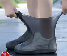 1 Pair Silicone Shoe Covers Waterproof Reusable Anti Slip Rain Boot Protectors
