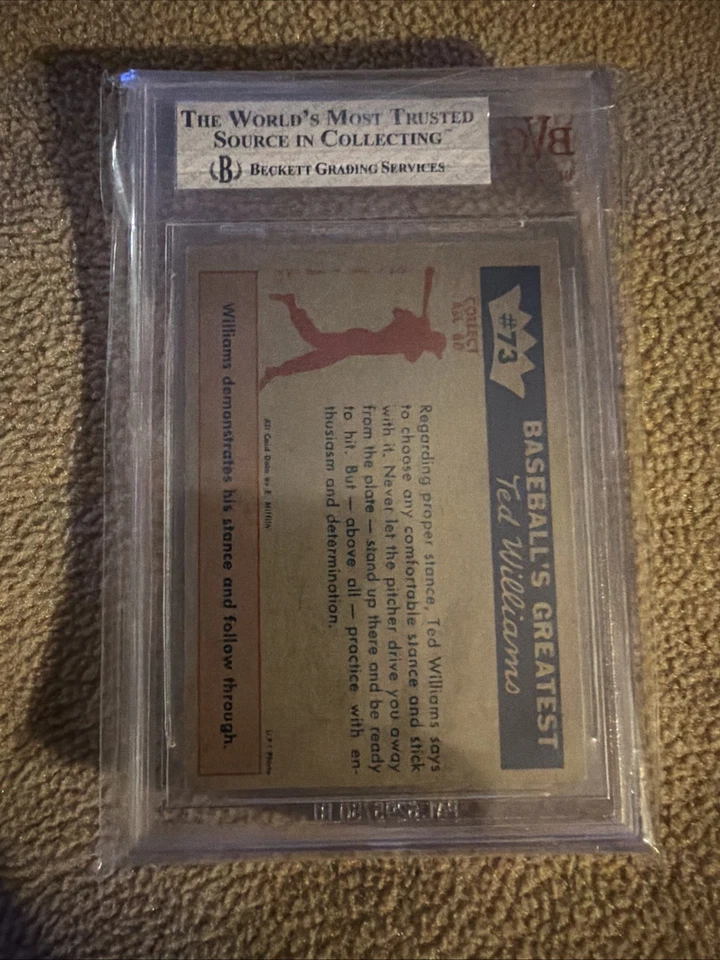 Fleer Ted Williams 73 1959 excelente 5 béisbol Boston Red Sox Foto 4 de 4