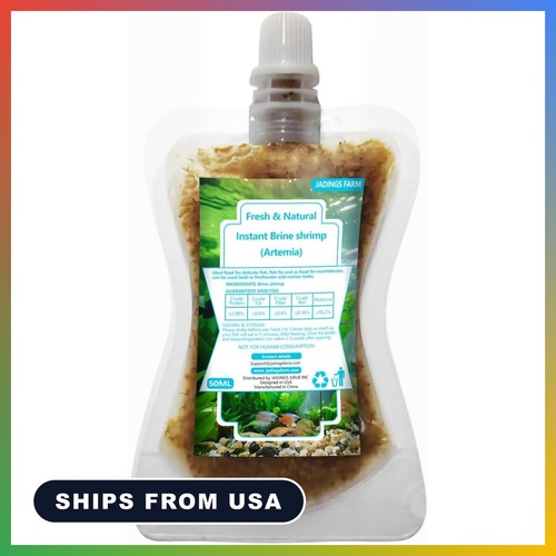 Brine Shrimp Fish Food, Ready to Use Aquarium Fish Food, Non-Living Instant Food