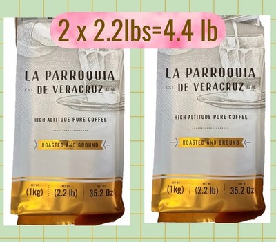 2LA PARROQUIA DE VERACRUZ CAFE TOSTADO Y EN GRANO PURO DE ALTURA 1 KG COFFEE*Mex