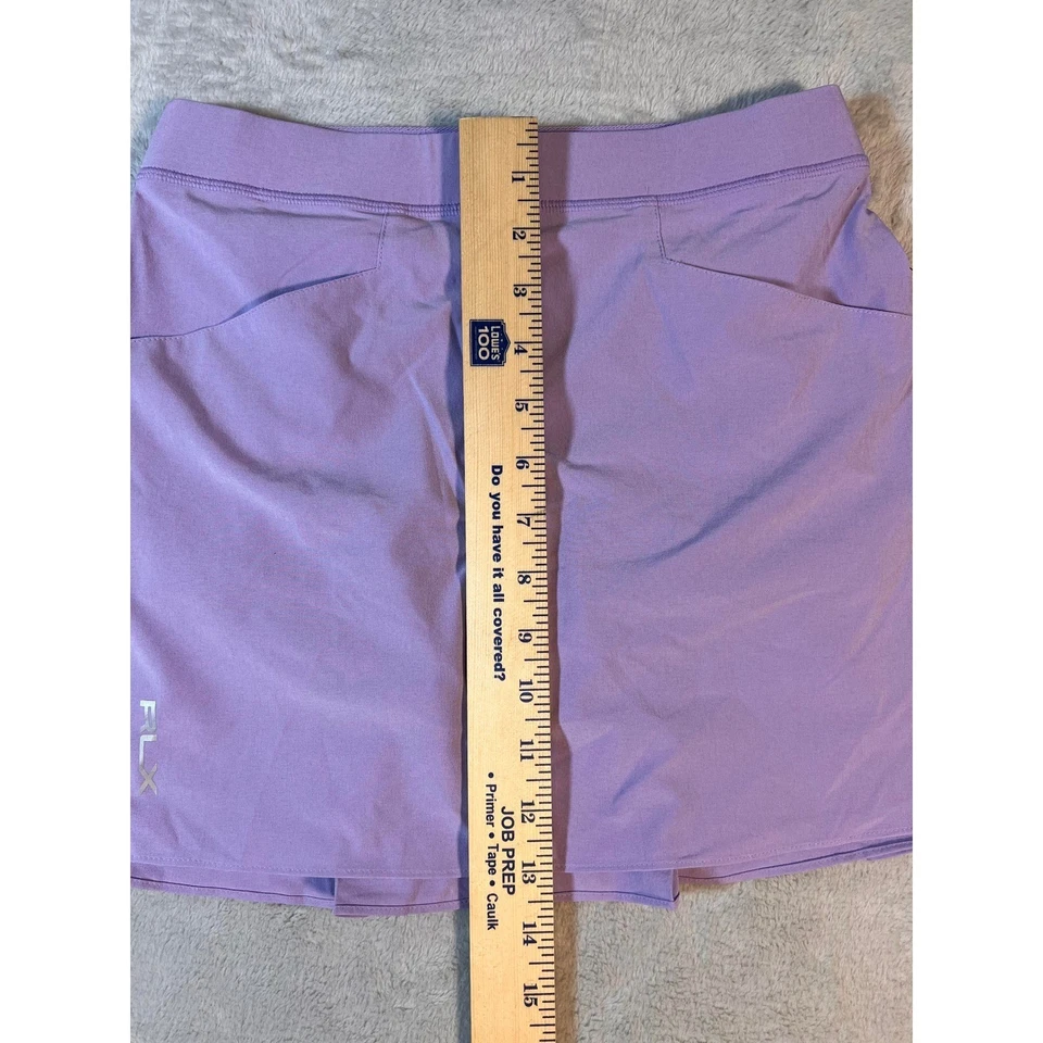 RLX Ralph Lauren Golf Skort Purple Pleated Athletic Skirt Medium NWT - Image 4 of 4