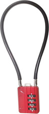 4-Digit Combination Cable Padlock with 12 inch 30 cm Flexible Steel Cable, ...