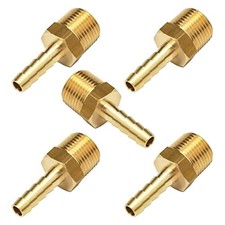 Hydraulic Adapter 5pcs Brass Hose Adapter -40°F to 160°F Temperature Range